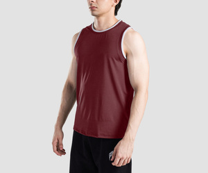Customized <b>Singlet</b> Breathable Quick Dry Sleeveless Sublimation Tshirt <b>Running</b> Racerback Tank Top Vest for Men - Product Image 3