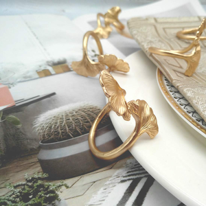 Stylish Embossed Napkin <b>Rings</b> in Rose Gold and Silver Finish with Wire Detail for Home and Commercial Parties - Product Image 4