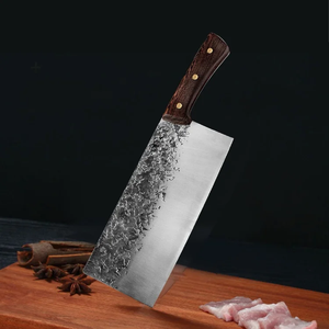 Couteau de boucher professionnel moderne LEGACY BLADES en acier Damas fait main, manche en bois, ambidextre, lame rasoir - Product Image 2