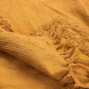 Manta de Lana 100% Ecológica de Lujo, Tejida a Mano, Lisa, Amarilla, 50x60 Pulgadas, Cómoda, Decoración de Dormitorio, Estilo Bohemio - Product Image 4