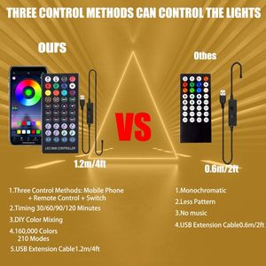 Modern Curved RGB Table Lamps for Gaming and Study Futuristic Ambient <b>Mood</b> <b>Lighting</b> for Bedrooms and Desks - Product Image 2