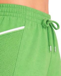 Pantalones Cortos Deportivos Verdes para Mujer, Poliéster y Elastano, Transpirables, de Malla, de Secado Rápido, Cintura Elástica con Cordón, para Gimnasio, Correr, Entrenamiento, Ropa Deportiva - Product Image 5