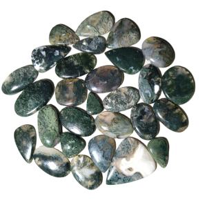 GEMAS KHUSHI, Cabujón de Ágata Musgosa Natural de Alta Calidad, Piedra Preciosa Verde de 20-45 mm, Forma Mixta, Certificado por Terceros, Venta al por Mayor - Product Image 2