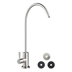 Rubinetto in Acciaio Inossidabile Senza Piombo per Acqua Potabile Sicura, Valvola in Ottone ad Arco Alto per Osmosi Inversa, Rubinetto da Cucina per Acqua Filtrata - Product Image 1