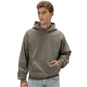 Sudadera con Capucha Extra Grande para Hombre, Estilo Urbano (Olive) —Corte Relajado, Tacto Suave y Estilo Urbano para el Día a Día en un Versátil Tono Oliva - Product Image 1