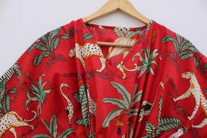 Vestido Kaftán Informal de Verano con Estampado Floral Tropical, sin Mangas, de Algodón, para Mujer, Ropa de Playa, Estilo Asia Pacífico - Product Image 4