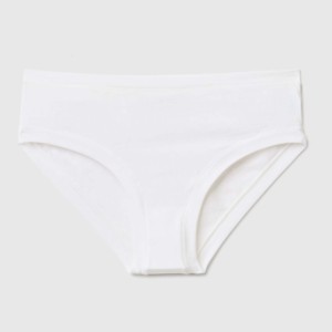 Braguitas de corte alto sexys para mujer, de cintura media, sin costuras, de algodón/spandex, blancas, tejidas, de grosor estándar, lavables a máquina. - Product Image 1