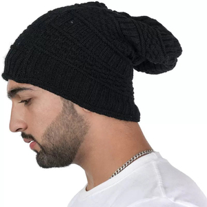 Gorros de lana cálidos para invierno, gorros de punto personalizados con parche, gorros con logo personalizado, gorros de punto para el frío. - Product Image 2