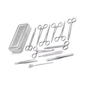 Ensemble d'instruments de chirurgie mineure de haute qualité, norme allemande, 13 pièces avec boîte |   Kit chirurgical de base en acier inoxydable certifié CE ISO - Product Image 2