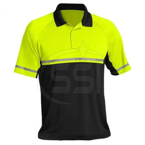 Chemise de travail haute visibilité ANSI Classe 2 imperméable avec bandes réfléchissantes pour les tâches de maintenance en extérieur, polo de sécurité, uniforme - Product Image 2