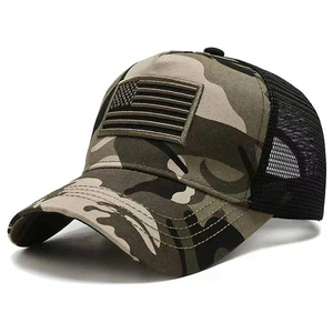 <b>Black</b> Mesh <b>Baseball</b> <b>Cap</b> With American Flag Patch Breathable Adjustable Unisex Casual Outdoor Hat Spring Summer Adult Fit - Product Image 5