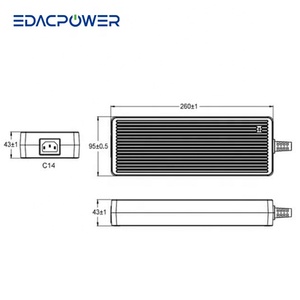 48~56V 450W 9.37A MAX. EM1450XC Series GaN Medical AC/<b>DC</b> Power Desktop <b>Adapters</b> for Medical Use - Product Image 2