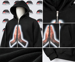 Sudaderas con Capucha de Invierno de Felpa 100% Algodón con Impresión Digital Premium, Logotipo Personalizado, Ecológicas, ODM, Talla Grande - Product Image 2