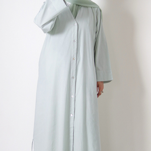 Custom Modest Women <b>Abaya</b> with <b>Satin</b> Fabric and Plaid Pattern Luxury Kaftan Style Retail Ready Packaging & Fast Production - Product Image 2