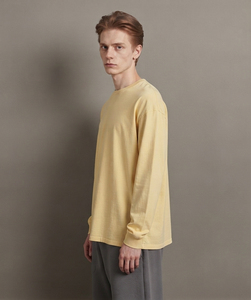 เสื้อยืดแขนยาวทรงหลวมแบบสปอร์ตคอกลมผ้าฝ้าย 100% สำหรับผู้ชาย เสื้อวิ่งออกกำลังกายทรงโอเวอร์ไซส์ - Product Image 3