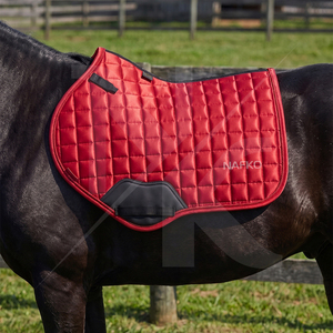 Ensemble de tapis de selle classique à contact étroit pour l'équitation, respirant, en tissu de coton anti-transpiration, avec marquages personnalisés - Product Image 5