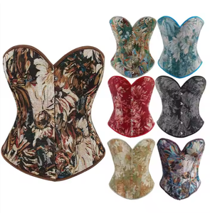 High Quality Vintage Women Corset <b>Crop</b> <b>Top</b> Oil Painting Bustier Renaissance Style Tummy Control Body Shaper Slim Fit Shapewear O - Product Image 1