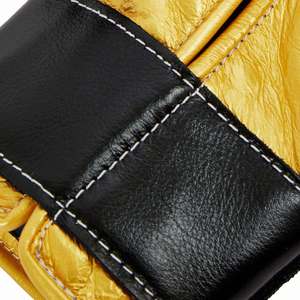 Gants de boxe professionnels personnalisables de haute qualité en cuir véritable haut de gamme avec lacets et sangle de poignet réglable à crochet - Product Image 4