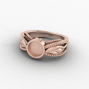 Solid 925 Silver 14k Gold Plated 6mm Round <b>Blank</b> Bezel Cup Designer <b>Ring</b> Cabochon Setting DIY Keepsake Resin CZ Jewelry Findings - Product Image 3
