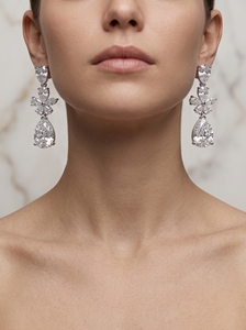 Pendientes de Plata de Ley 925 con Baño de Rodio y Moissanita - Product Image 5