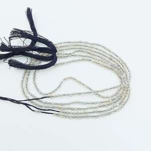 Perles Rondelles Facettées en Pierre de Lune Grise, Fil de 4 Pouces, 2-3mm, pour la Fabrication de Bijoux, Vente en Gros - Product Image 6