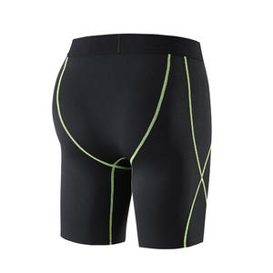 Shorts de sport personnalisés avec poches, extensibles, à séchage rapide, compression ajustée, longueur genou, coupe slim, pour hommes, écologiques - Product Image 2