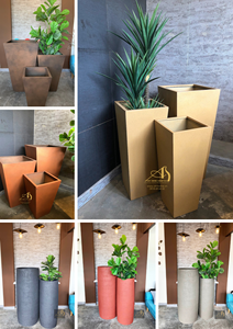 Grand pot de fleurs Morella en céramique GRC Art-home, moderne, écologique, durable, pour la maison, le jardin, la terrasse, l'hôtel, mini-pots de fleurs - Product Image 4