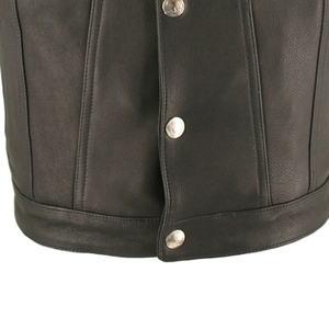 Veste en cuir pour homme de haute qualité, sur mesure, en gros, dernière mode, vêtements en cuir pour moto, vente en ligne. - Product Image 5