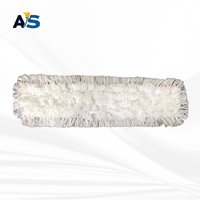 Serpillère plate industrielle commerciale en coton pour usage intensif, avec long manche métallique, réutilisable pour hôtels et hôpitaux