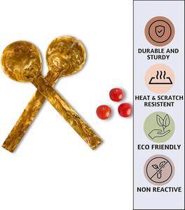 Ensemble d'ustensiles à salade en résine écologique, 100 % compatibles lave-vaisselle pour la maison et l'hôtellerie, comprenant une cuillère à glace - Product Image 2