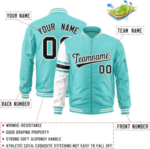 แจ็คเก็ตเบสบอลแบบวาร์ซิตี้สั่งทำได้ ขายส่ง แจ็คเก็ตยีนส์ผู้ชาย ผลิตจากโรงงาน สินค้ามาใหม่ แขนยาว - Product Image 5