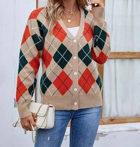 Suéter de punto holgado para mujer, estilo A-Line - Jersey de invierno holgado - Prenda de moda femenina suave y transpirable - Product Image 3