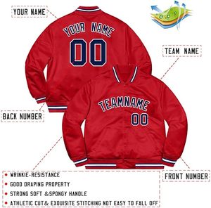 Custom <b>Baseball</b> <b>Jacket</b> Varsity Classic Letterman Bomber Coats Personalized Sports Sweatshirt <b>for</b> <b>Men</b> Women Youth - Product Image 2