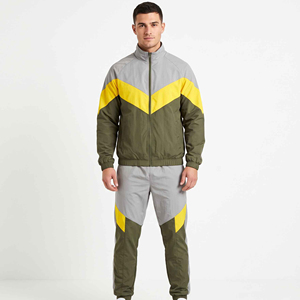 Unisex Customizable Nylon Windbreaker <b>Jacket</b> and Jogging Pant Set Casual 2-piece Gym Fitness for <b>Men</b> - Product Image 6