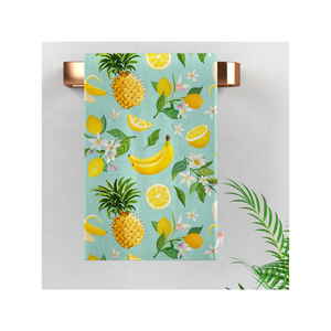 Arbres floraux tissés gaufrés GOTS certifiés doux 100% coton brodé 18x28 pouces 200 GSM élégant nouvelles serviettes de cuisine durables - Product Image 3