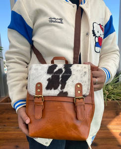 กระเป๋าเป้สะพายหลังหนังวัวขายดีสำหรับทุกเพศกระเป๋านักเรียนสะพายข้างอเนกประสงค์2-in-1กระเป๋าแฟชั่นทันสมัยจำนวนมาก2025 - Product Image 3