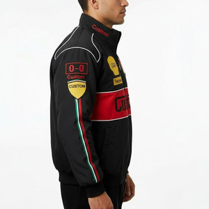 Custom Brand Unisex <b>Racing</b> <b>Jacket</b> Full Sleeve Zip Windproof % Cotton Bomber Track <b>Jacket</b> Anti-UV 160g All Seasons Wear - Product Image 3