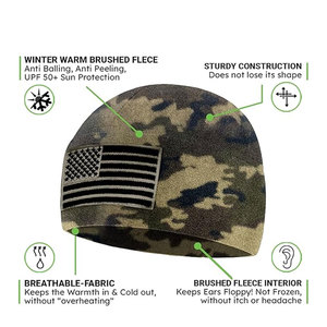 Tactical Beanie Hat American Flag Fleece Winter <b>Watch</b> Cap Style Warm Knit Skull Cap Durable Mens Beanies Outdoor - Product Image 6