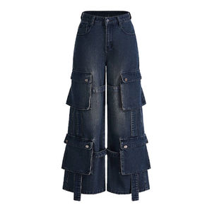Wholesale Mens Wide Leg Denim <b>Jeans</b> Mens Vintage Washed Denim <b>Jeans</b> For Retail Buyers Factory Direct Supply - Product Image 3