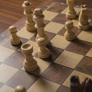 ILAHI's Eco-Friendly Rustic Polished Rectangle <b>Chess</b> <b>Board</b> Game 100% Handmade Pure Wood Animal/Love Style Customized Size <b>Chess</b> - Product Image 1