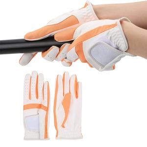 Unique Design Best Quality Soft Fabric Genuine Leather All Weather White Men's Golf <b>Gloves</b> Hand Grips <b>Moisture</b> Wicking - Product Image 6