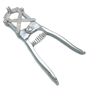 DENTRIC IMPLANTS DI-CF-03 Professional Stainless Steel Animal Elastrator Castrating Pliers Rubber <b>Ring</b> Applicator for Horse Bull - Product Image 1
