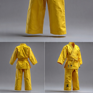 Tenue d'entraînement de karaté en tissu, combinaison de judo pour hommes et femmes, vente en gros, vêtements d'arts martiaux pas chers, uniformes de karaté unisexes - Product Image 4