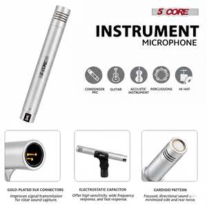 Kit de Micrófonos Profesionales de 5 Núcleos para Conga, Snare y Tom, con Conexión XLR, Cardioide y Unidireccional - Product Image 4
