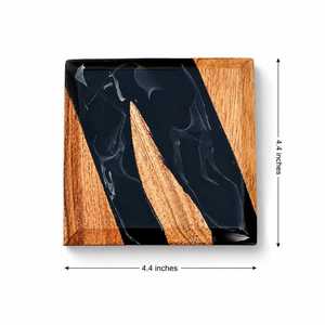 Artisan Acacia Wood Resin <b>Coaster</b> Set Decorative Wooden <b>Drink</b> <b>Coasters</b> for Tea, Coffee, Cocktails & Entertaining - Product Image 5