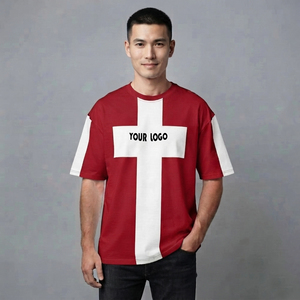 T-shirt en toile à manches courtes pour homme, coupe classique, col rond, marron et blanc, décontracté, style streetwear, séchage rapide - Product Image 3