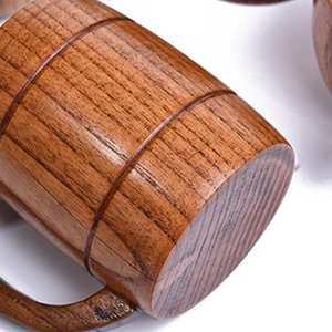 Tasse à café en bois en forme de baril, vaisselle rustique, tasse à thé artisanale, finition naturelle, utilisation en cuisine - Product Image 3