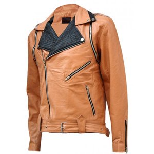 Customized motorbike leather <b>jacket</b> Zip up leather <b>jacket</b> Simple outdoor casual wear Winter windbreaker leather <b>jacket</b> - Product Image 3