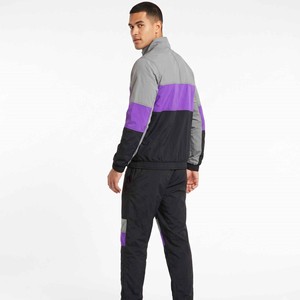 Custom Nylon Lightweight Tracksuit Men's <b>Patchwork</b> Waterproof Windbreaker <b>Jacket</b> and Pants Set Unisex Embroidered Tracksuit - Product Image 6