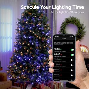 Albero di Natale Preilluminato da 2,3 m Controllabile tramite App, Facile da Montare con LED a Spettro Completo e Albero di Natale Pieghevole a Cerniera Larga - Product Image 6